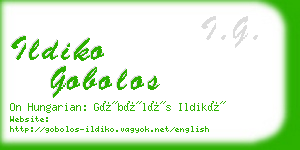 ildiko gobolos business card